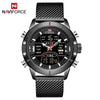 Image of NAVIFORCE Men Watch Top Luxury Brand Man Military Sport Quartz Wrist Watches Stainless Steel LED Digital Clock Relogio Masculino Shopping