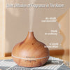 Image of High Quality 500ml Aromatherapy Essential Oil Diffuser Wood Grain Remote Control Ultrasonic Air Humidifier with 7 Colors Light Shopping