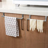 Image of Towel Rack Over Door Towel Bar Hanging Holder Stainless Steel Bathroom Kitchen Cabinet Towel Rag Rack - Shopping