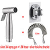 Image of Handheld Bidet Sprayer Set 304 Stainless Steel Spray Gun Shower Handheld Toilet Bidet Faucet Sprayer Shower Nozzle Self Cleaning Shopping