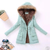 Image of new winter military coats women cotton wadded hooded jacket medium-long casual parka thickness  XXXL quilt snow outwear Shopping