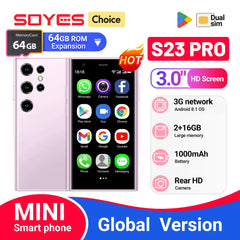 SOYES S23 Pro Ultra-thin Smartphone 2GB RAM 16GB ROM Android8.1 Dual SIM Standby 1000mAh 3G Network Compact Mobile Phone Shopping111