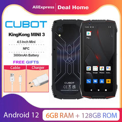 Cubot KingKong MINI 3 4.5 inch Mini Smartphone Helio G85 Octa-Core 6GB+128GB Dual SIM NFC 20MP 3000mAh Battery Rugged Phone Shopping111