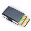 Image of Rfid Blocking Protection Men id Credit Card Holder Wallet Leather Metal Aluminum Business Bank Card Case CreditCard Cardholder Shopping