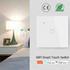 Image of WiFi Smart Switch EU Light Wall Touch Switch 220V Need Neutral Wire Tuya Smart Life Work with Alexa Google Home 1/2/3/4 Gang Shopping