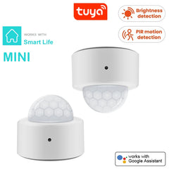 Tuya 2 in 1 Zigbee Mini PIR Motion Detector +Bright Lux Light Passive Infrared Security Burglar Alarm Sensor Shopping