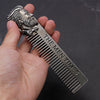 Image of 1PC Gentelman Barber Styling Metal Comb Stainless Steel Men Beard Comb Mustache Care Shaping Tools Pocket Size Silver Hair Comb Shopping