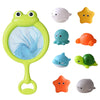 Image of Baby Cute Animals Bath Toy Swimming Water LED Light Up Toys Soft Rubber Float Induction Luminous Frogs for Kids Play Funny Gifts Shopping