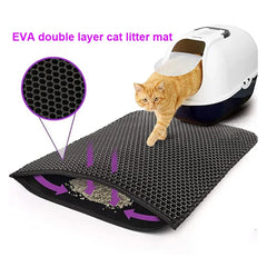 Waterproof EVA Double Layer Cat Litter Box Mat Non-slip Sand Cat Pad Washable Bed Mat Clean Pad Matunder The Cat Litter Box Shopping