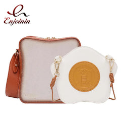 Fun Toast Design Crossbody Bag Pu Leather Fashion Women Purses and Handbags Girl's  Shoulder Bag Female Clutch Bag 2021 New Shopping