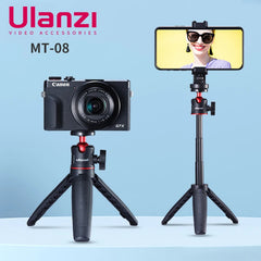 Ulanzi MT-08 Foldable Mini Tripod Mount 1/4'' Tripod Monopod Hand Grip Universal for DSLR Android iPhone Smartphone Shopping