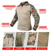 Image of HAN WILD Hunting Suit Camouflage Tactical Shirts Army Combat Uniform Airsoft Paintball Multicam Cargo Pant T-shirts with 4 Pads Shopping