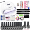 Image of Manicure Set Acrylic Nail Kit With 120/80/54W Nail Lamp 35000RPM Nail drill Machine Choose Gel Nail Polish All For Manicure Shopping