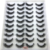 Image of 20 Pairs 18-25 mm 3d Mink Lashes Bulk Faux Thick Long Wispy Natural Mink Lashes Pack Short Wholesales Natural False Eyelashes Shopping