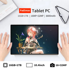 5G 2024 New Global Version 11.6 inch Tablet Android 16GB Ram 1TB Rom Android 11.0 Dual SIM 10 Core Bluetooth tablets PC Network