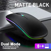 Image of Rechargeable Bluetooth5.1 Wireless Mouse with 2.4GHz USB 1600DPI Mouse for Computer Laptop Tablet PC Macbook Gaming Mouse Gamer Shopping