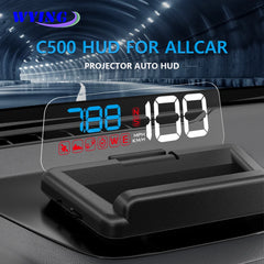 WYING C500 OBD2 HUD Mirror Car Head Up display Windshield Speed Projector GPS Security Alarm Water temp Overspeed RPM Voltage Shopping