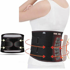 Adjustable Tourmaline Self-heating Magnetic Therapy Waist Belt Lumbar Support Back Waist Support Brace Double Banded aja lumbar Shopping