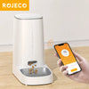 Image of ROJECO Automatic Cat Feeder Pet Smart WiFi Cat Food Kibble Dispenser Remote Control Auto Feeder For Cat Dog Dry Food Accessories Shopping