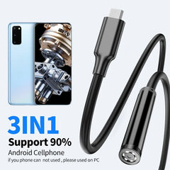 Android Endoscope 5.5mm 7mm Borescope Inspection Snake Camera Waterproof with 6 LED Lights Compatible with Android Phone PC