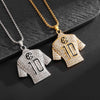 Image of Men and Women Fashion Ice Out Zircon Legend No. 10 Jersey Pendant Necklace Hip-Hop Punk Jewelry Shopping111