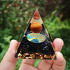 Image of Energy Pyramid Orgonite Reiki Natural Amethyst Ball Healing Crystals Chakra Tool Ornaments Resin Stones Craft Kids Gift Pyramid Shopping