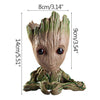 Image of disney Marvel Avengers Groot Mini figure Pen Holder  Flower Pot Anime Toys Action Figure Sitting Groot Christmas Kids Toys Gifts Shopping