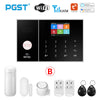 Image of PGST Smart Life Alarm System for Home WIFI GSM Security Alarm Host with Door and Motion Sensor Tuya Smart App control work Alexa Shopping