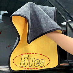 1/3/5Pcs Microfiber Cleaning Towel Car Cleaning Cloths Professional Detailing Car Drying Microfiber Towel Wash Towel Accessories Shopping