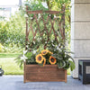 Image of Large Wood Planter Free Standing Plant Raised Bed with Trellis for Garden Yard Shopping