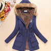 Image of Fitaylor New Winter Women Jacket Medium-long Thicken Outwear Hooded Wadded Coat Slim Parka Cotton-padded Jacket Overcoat Shopping