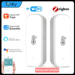 Tuya Wifi Zigbee Smart Temperature And Humidity Sensor Smart Home Assistant Security Production Work With Alexa Google Home Shopping