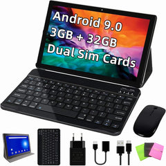 Free Gifts 10.1'' Android 9.0 Tablet 3GB RAM 32GB ROM MTK9863 4-Core 2G/3G/4G WiFi Dual SIM Phone Call Tablets PC 1280 x 800 IPS Shopping111