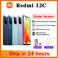 Xiaomi Redmi 12C Global Version 4GB+128GB Smartphone 50MP AI Camera MTK Helio G85 6.71" Display Fast Charging 5000mAh Battery Shopping111