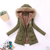 Image of new winter military coats women cotton wadded hooded jacket medium-long casual parka thickness  XXXL quilt snow outwear Shopping