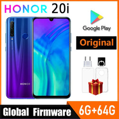 HONOR 20i smartphone global firmware CPU Haisi Qilin 710 Dual SIM card Android 9.0 6.21 inch front camera 32MP used phone Shopping111