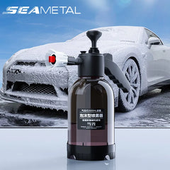 SEAMETAL 2L Hand Pump Foam Sprayer Pneumatic Washer Foam Snow Foam High Pressure Car Wash Spray Bottle for Car Home Cleaning Shopping