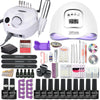 Image of Manicure Set Acrylic Nail Kit With 120/80/54W Nail Lamp 35000RPM Nail drill Machine Choose Gel Nail Polish All For Manicure Shopping