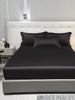 Image of Four Seasons Men and Women Simple Fashion Black Satin Solid Color Ice Silk Bedspread Home Bedroom Hotel Shopping111