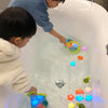 Image of Baby Cute Animals Bath Toy Swimming Water LED Light Up Toys Soft Rubber Float Induction Luminous Frogs for Kids Play Funny Gifts Shopping