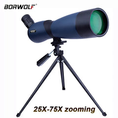 Borwolf 25-75X70 Spotting Scope Professional Zoom Telescope  High Magnification HD Astronomical  Monocular For Bird Watching Shopping