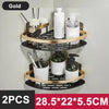 Image of Bathroom Shelf Aluminum Alloy Shampoo Rack Makeup Storage Organizer Shower Shelf Bathroom Accessories No Drill Wall Corner Shelf - Shopping