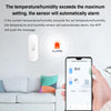 Image of IHSENO Tuya WiFi Temperature Humidity Sensor Smart Life APP Monitor Smart Home Work With Alexa Google Home No Hub Required Shopping