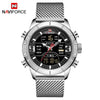 Image of NAVIFORCE Men Watch Top Luxury Brand Man Military Sport Quartz Wrist Watches Stainless Steel LED Digital Clock Relogio Masculino Shopping