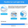 Image of 2pcs 12V LED DRL Car Daytime Running Light Flexible Waterproof Strip Auto Headlights White Turn Signal Yellow Brake Flow Lights Shopping