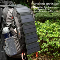 KERNUAP Sun Folding 10W Solar Cells Charger 5V 2.1A USB Output Devices Portable Solar Panels for Smartphones Shopping