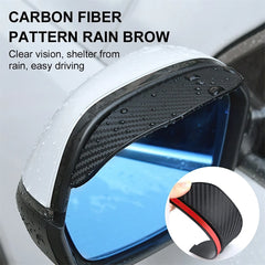 2Pcs Car Rearview Mirror Rain Eyebrow Rain Shield Snow Guard Sun Visor Auto Rear View Shade Protector Rainproof Blades Sticker Shopping