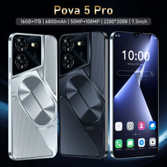 Smartphone Pova 5 Pro  Global version 16GB+1TB 7.3'' HD+ Android 13 6800mAh 5G Gaming Phone Dual SIM Phone Dimensity 9300  phone