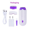 Image of Professional Painless Hair Removal Kit Laser Touch Epilator USB Rechargeable Women Body Face Leg Bikini Hand Shaver Hair Remover Shopping