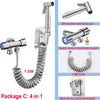 Image of Handheld Bidet Sprayer Set 304 Stainless Steel Spray Gun Shower Handheld Toilet Bidet Faucet Sprayer Shower Nozzle Self Cleaning Shopping